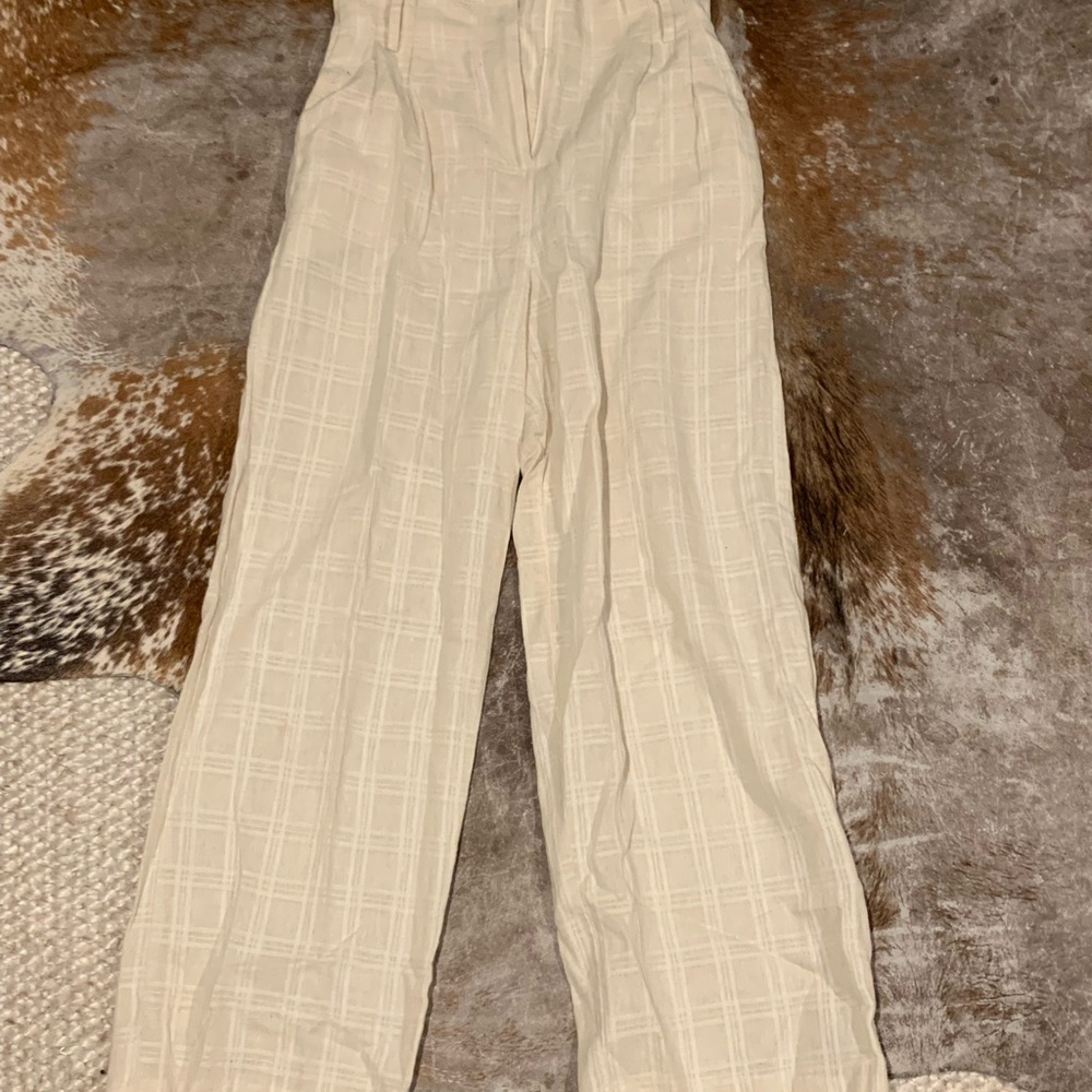 Pinkyotto Cream Textured Trousers